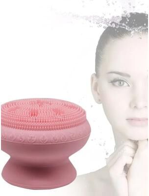 ModernMart Silicone Jellyfish Facial Cleansing Brush For Deep Pore Exfoliation & Gentle Skin Massage pink