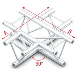 Milos Pro-30 Triangle F Truss - Cross horizontal - 4-way - 71 cm ACF41 - 90° corner - F
