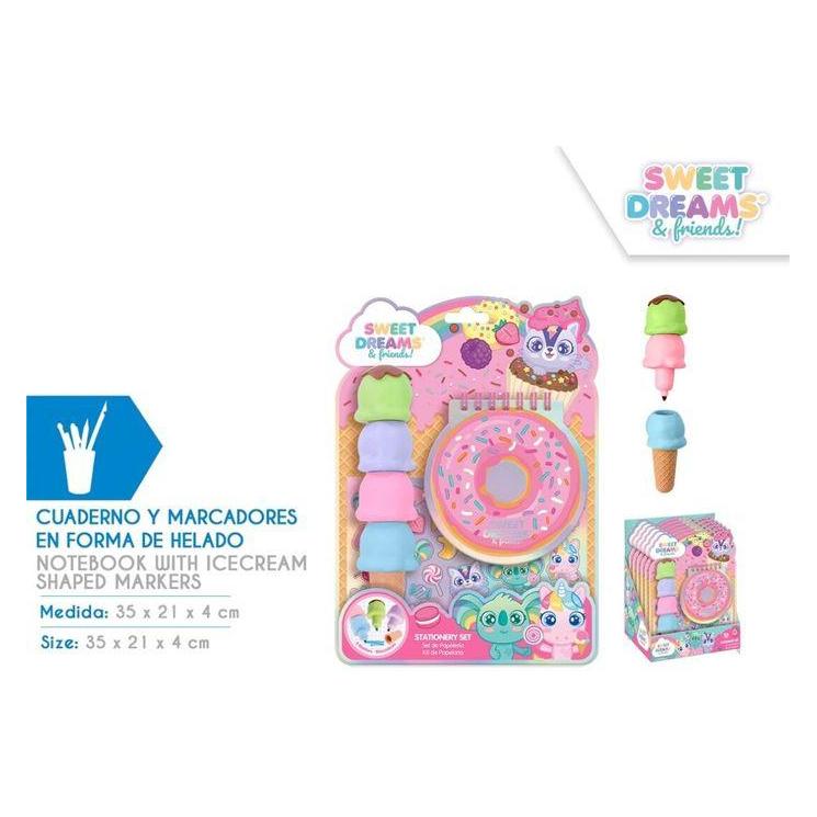 Kids Licensing KIDS SWEET DREAMS notebook and pen (4 Sticker) (830.011700)