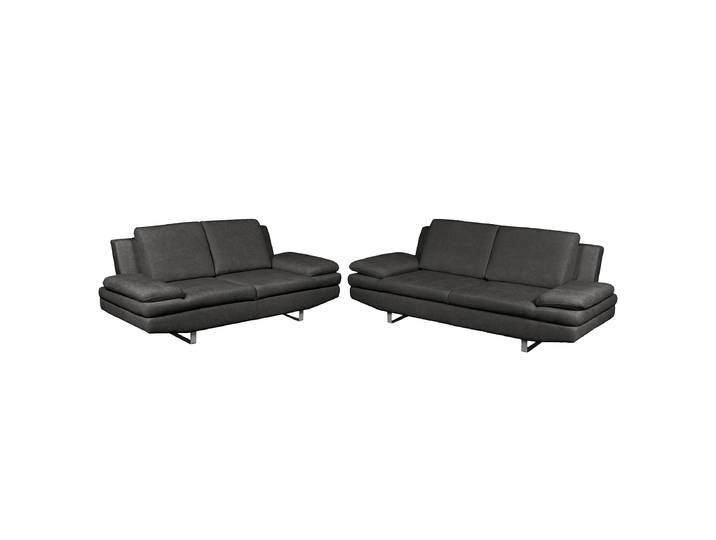 Polstergarnitur 3-2 Grau Webstoff Libra Modern