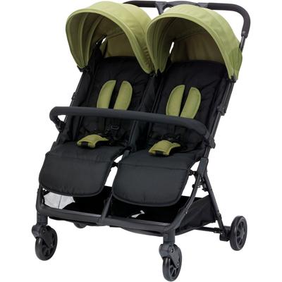 Zwillingswagen FILLIKID "Fill TWIN", Kinder, schwarz (schwarz, grün), Aluminium, Kinderwagen