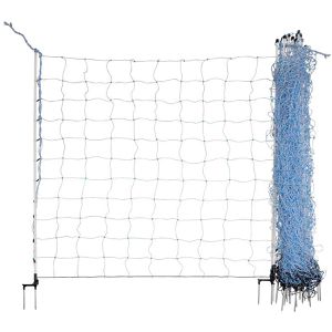 AKO Weidezaunnetz OviNet Maxi 27394, Schafnetz, 122 cm x 50 m, weiß/blau, elektrifizierbar, mit Doppelspitze