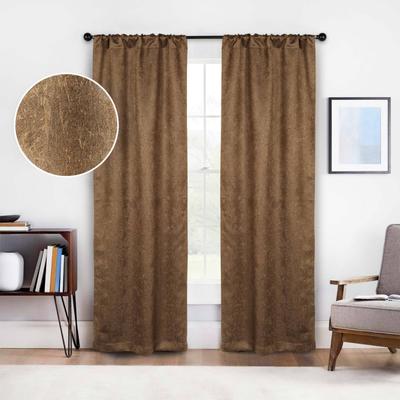 Superior Senna Room Darkening Textured Window Curtain Panels, Set of 2 - Machine Washable Window Coverings