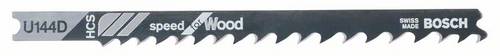 Bosch Accessories 2608630568 Stichsägeblatt U 144 D Speed for Wood, 3er-Pack 3St.