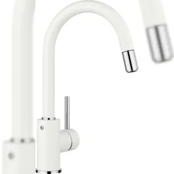 BLANCO GmbH + Co KG BLANCO MIDA-S Armatur, Wasserhahn silgranitweiß Hochdruck