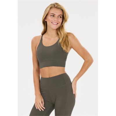Sport-BH ATHLECIA "Elli", Damen, Gr. XS, braun, 100% Polyester, unifarben, BHs Sport-BH, mit feuchtigkeitsregulierenden Eigenschaften