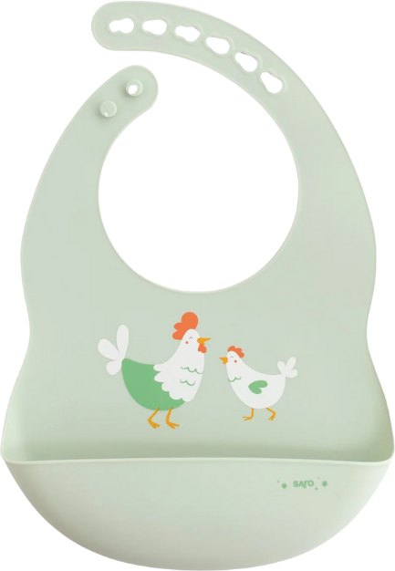 Saro Party Babete de Silicone Funny Farm