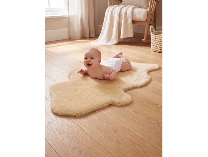 Baby-Lammfell aus hochwertigem Merino-Lammfell, Beige
