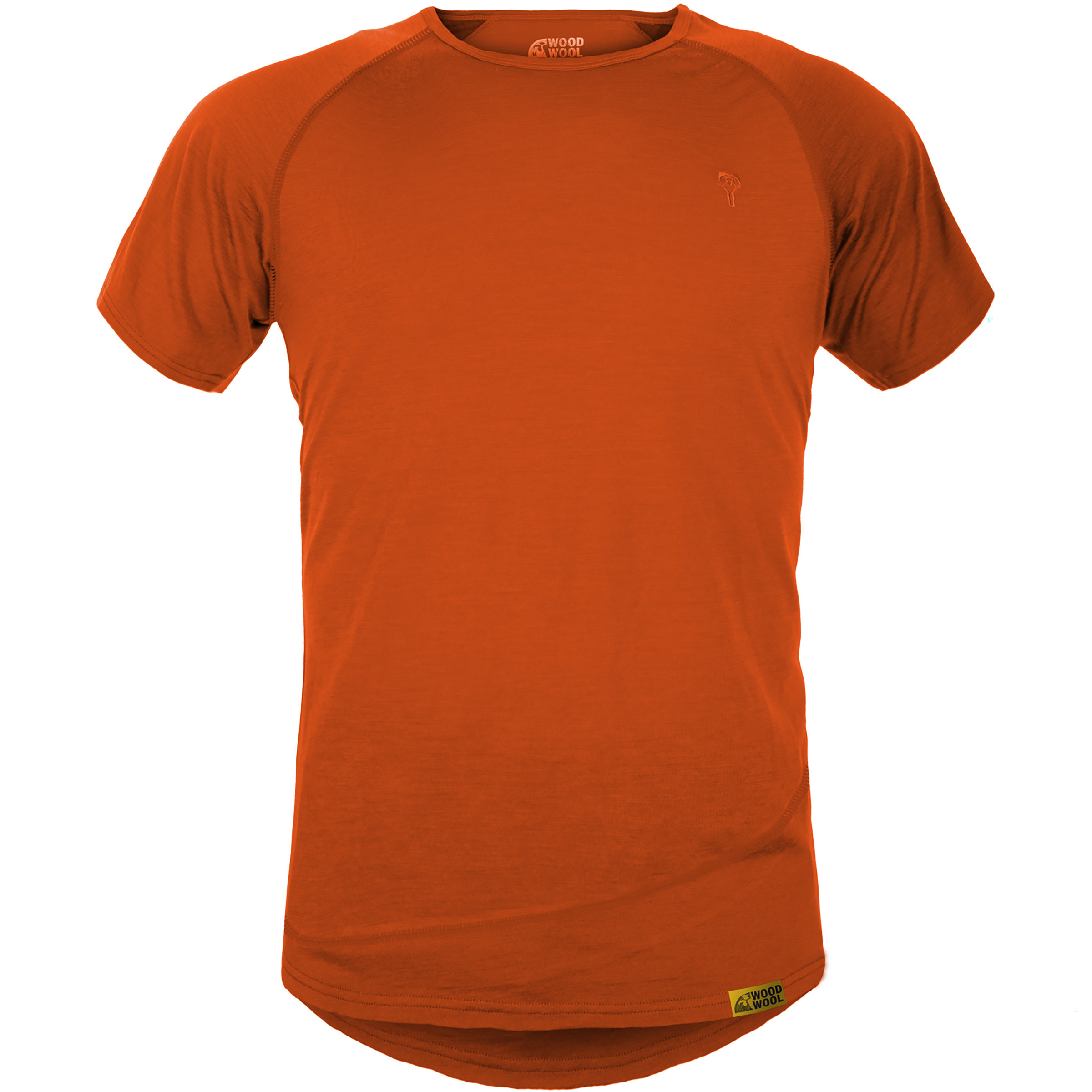Grüezi Bag Mr. Pike WoodWool Herren T-Shirts orange Größe XL Trekking Hautfreundlich Merinowolle | Lyocell (Tencel)