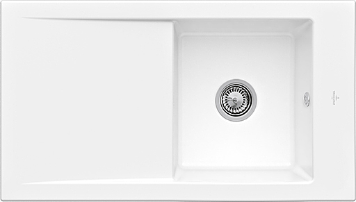 Villeroy und Boch Villeroy & Boch Timeline Einbauspüle 330702R1 mit Ablaufgarnitur und Exzenterbetätigung, weiß