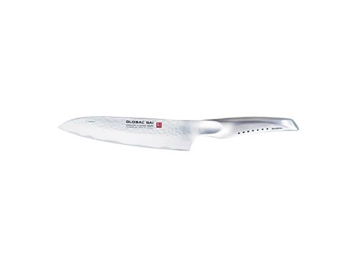 GLOBAL SAI-01 Kochmesser mit Hammerdesign – 19 cm – japanisches Profi-Kochmesser aus Cromova 18 Edelstahl