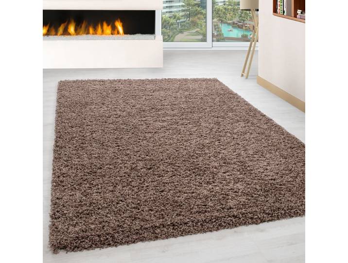 Tapis - NAZAR RUGS - OTTAWA - Shaggy - Mocca - 120x170 cm