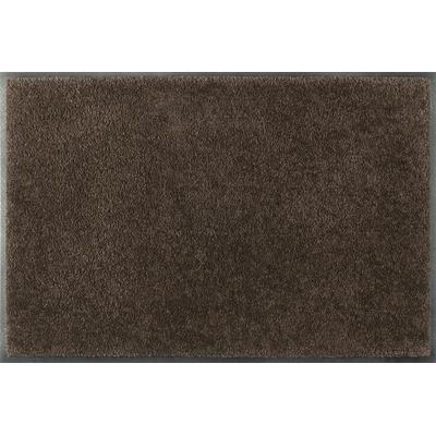 Fußmatte, braun, B:50cm H:9mm L:75cm, Gummi, WASH+DRY BY KLEEN-TEX, Teppiche, Fußmatte