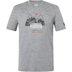 Super Natural, Herren, Funktionsshirt, Dolomites Campsites (XL), Grau