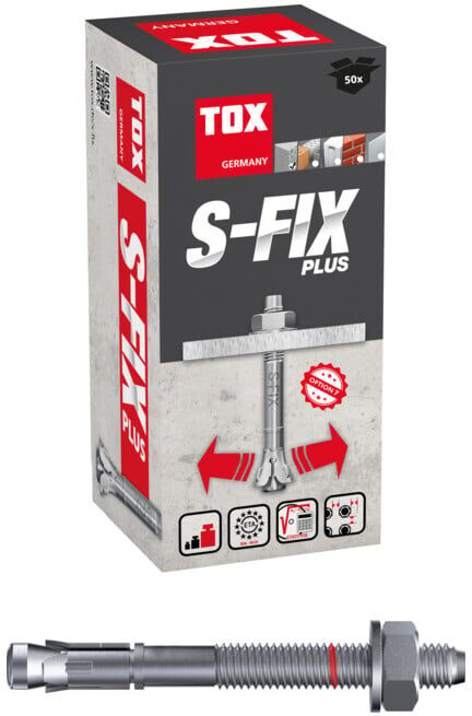 TOX Cheville à expansion S-Fix Plus M10x100/20+33 mm (04210121)