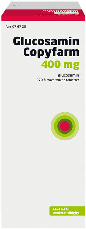 Glucosamin Copyfarm Glucosamin "Copyfarm" 400 mg 270 stk Filmovertrukne tabletter