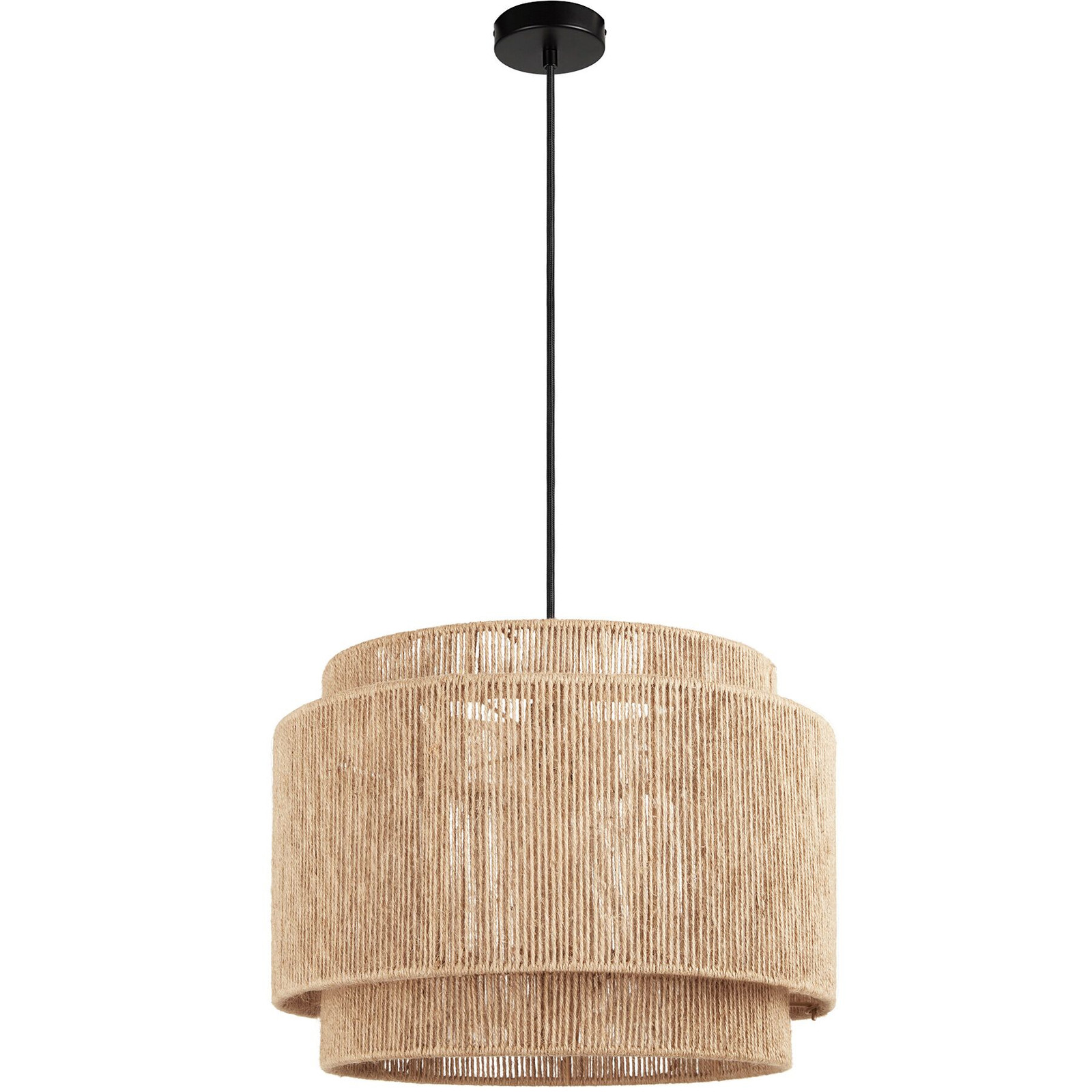 TecTake GmbH Hanglamp Lignea Lux van jute in boho-stijl, natuur