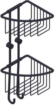 Giese GmbH Giese Twin-Set Duschkorb 30020-14 werkzeuglos abnehmbar, 2 Haken, 2 Körbe, schwarz matt