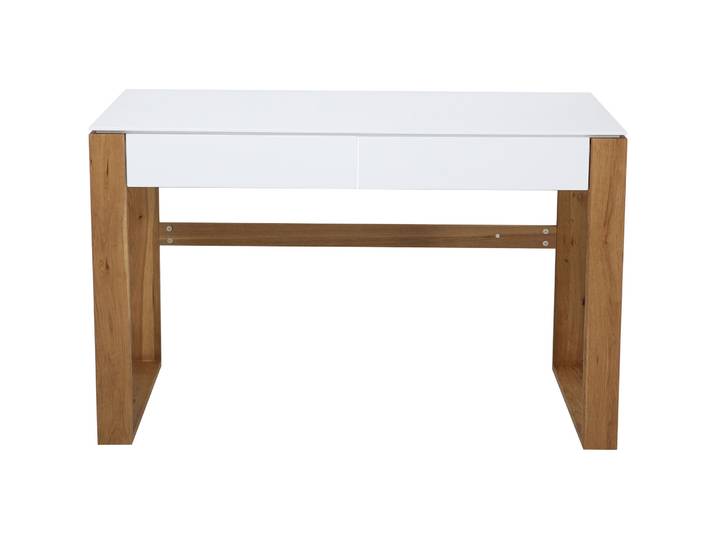Schreibtisch Viktor weiss/natur Holz/MDF B 120 T 60 cm - Schreibtisch