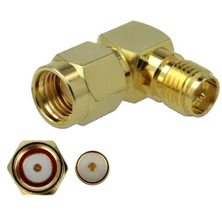 DELOCK Adapter RP-SMA Stecker zu RP-SMA Buchse 90° 3 GHz