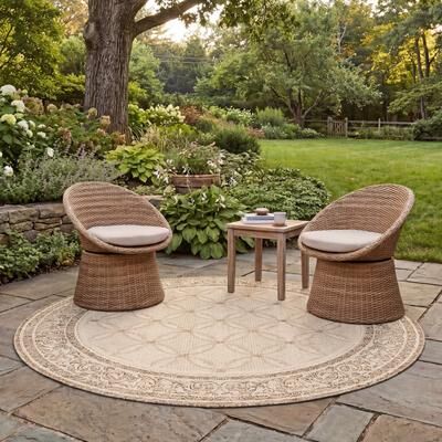 SAFAVIEH Courtyard Laurene Waterproof Patio Backyard Rug