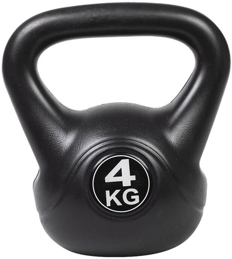 Kettlebell CHRISTOPEIT SPORT "ASG Kettlebell 4 kg", schwarz (weiß, neutral), Hanteln, 4 kg, Kettlebell