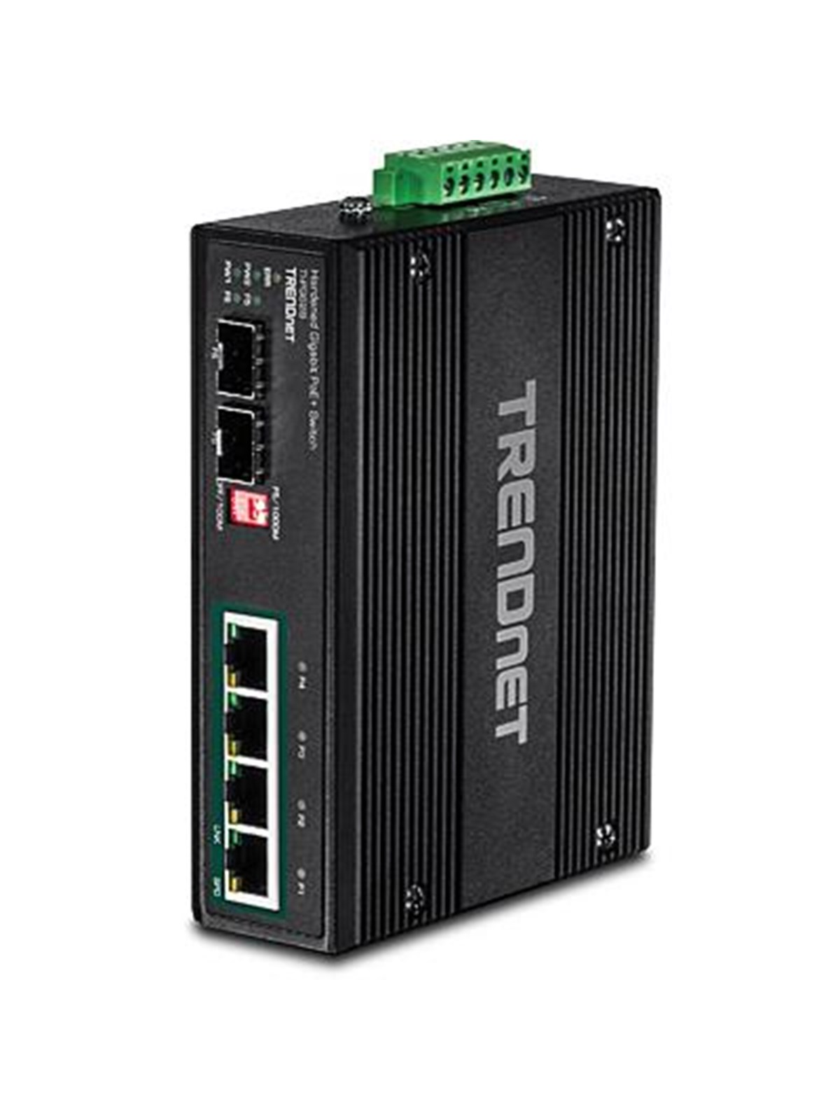TRENDnet TI-PG62B 6-Port Industrial Gigabit PoE+ DIN-Rail Switch 12 - 56 V
