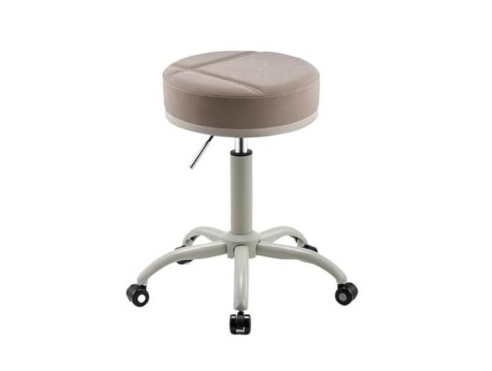 HANELREEZD Höhenverstellbarer Drehhocker, runder Rollhocker bürohocker Stuhl mit Rollen und weichem Kissen for die Spa-Bar im Büro