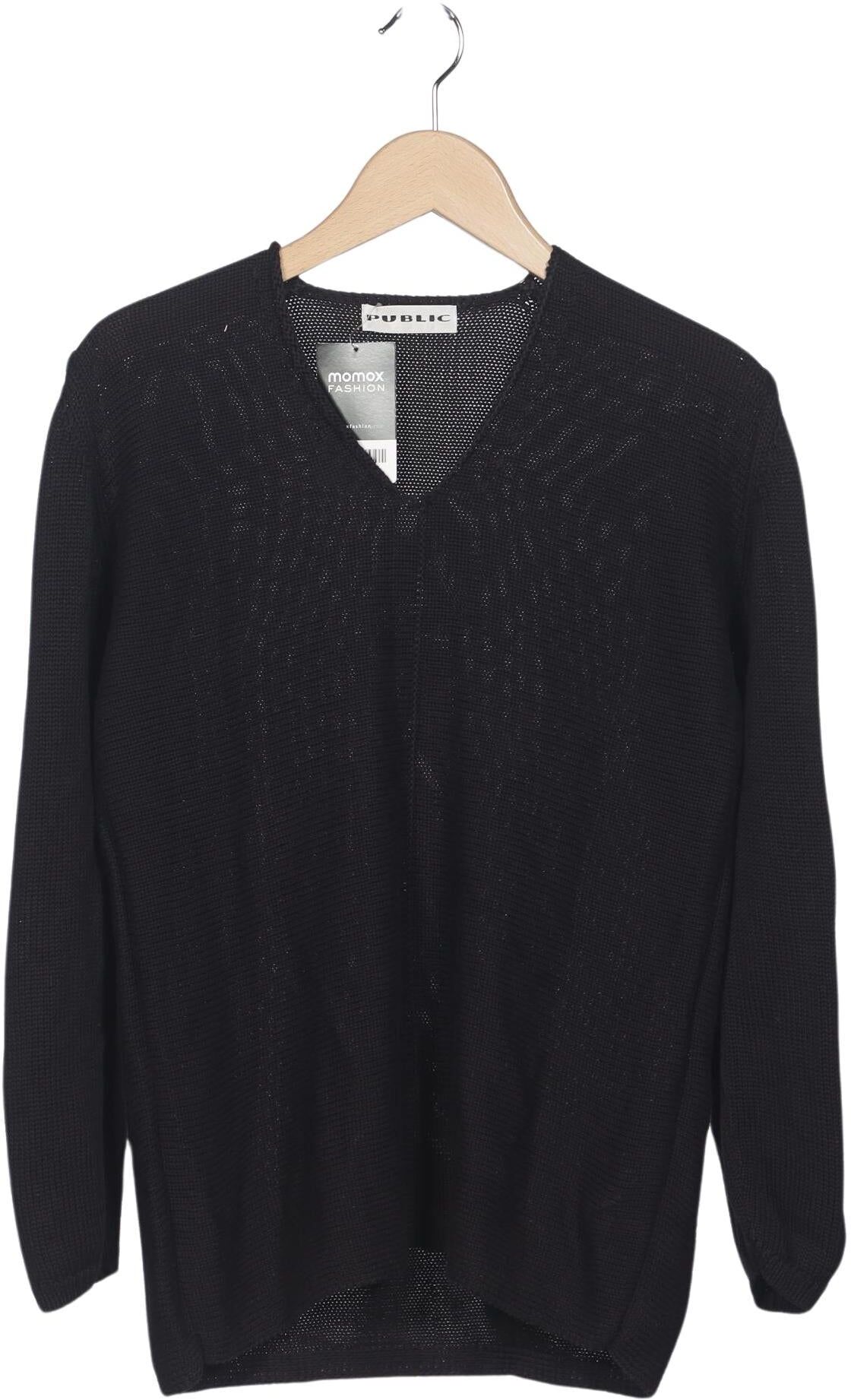 Public Damen Pullover, Schwarz, Gr. EU 40, Baumwolle - Second Hand