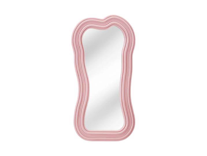 Asymmetrischer Design Wandspiegel „Alice“ Pastell Rosa Invicta Interiors