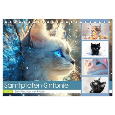 Samtpfoten-Sinfonie (Tischkalender 2026 DIN A5 quer), CALVENDO Monatskalender