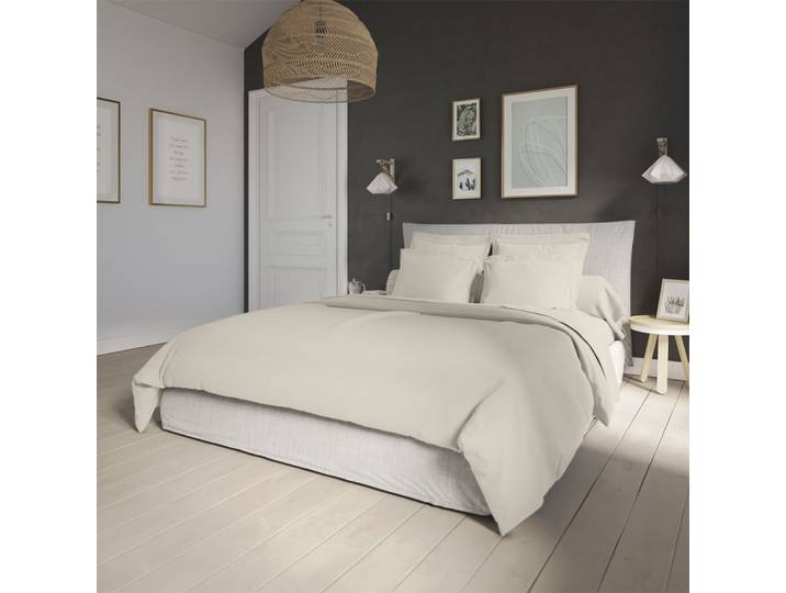 Housse de couette percale coquille 220x240 cm