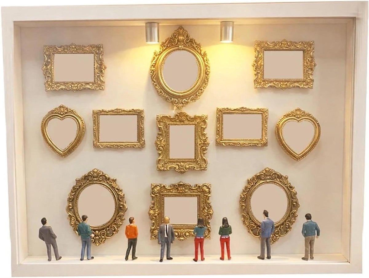 Diy Fotolijst Museum Doos met Led Verlichting voor het Tonen van Herinneringen