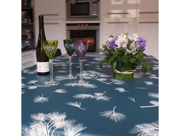 Nappe enduite verte ronde diam 160 cm