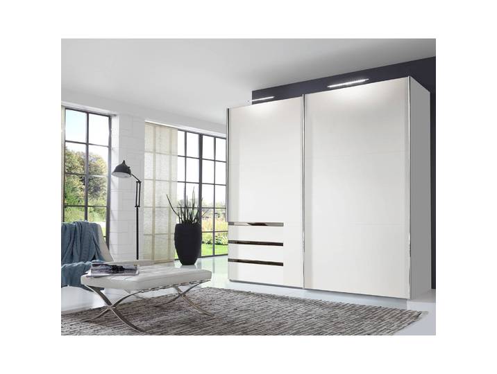 Schwebetürenschrank level 36A 200 x 216 x 58cm Weiß/Alpinweiß