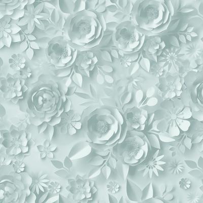 "Veer Decor Paper Flowers Wallpaper - Roll 20.86""x33ft"