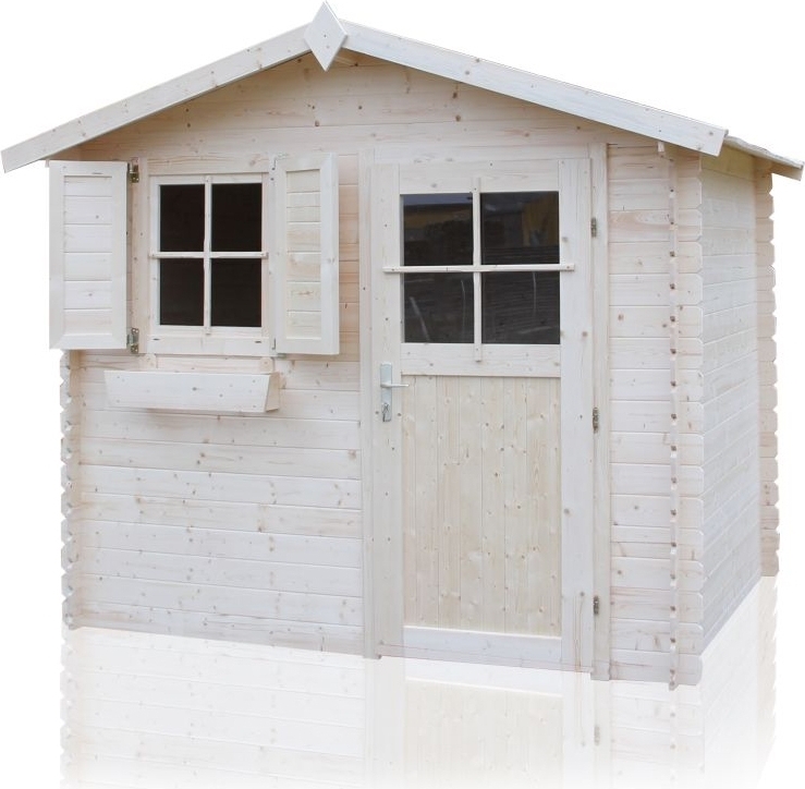 Holz-Gartenhütte 2,4 x 2,9 Meter (inkl. Dach) | Naturbelassen | Satteldach