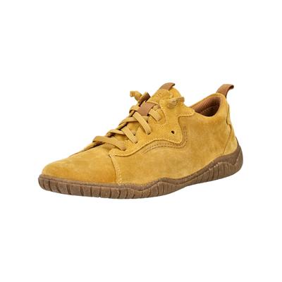 Schnürschuh JOSEF SEIBEL "Josef Seibel Halbschuhe Veloursleder", Damen, Gr. 41, gelb, Veloursleder, Schuhe Schnürschuh