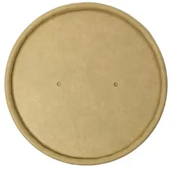 MONOUSO - Kraft-Kraftkarton-Deckel für Ø9,0cm Kraft-Kraft Pappbecher (25 Stück)