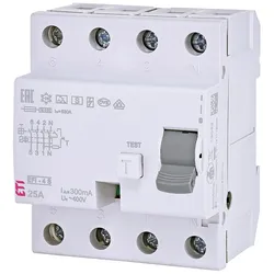 FI-Schalter EFI-4, 4-polig, 40A,300mA, Typ A, selektiv ETI