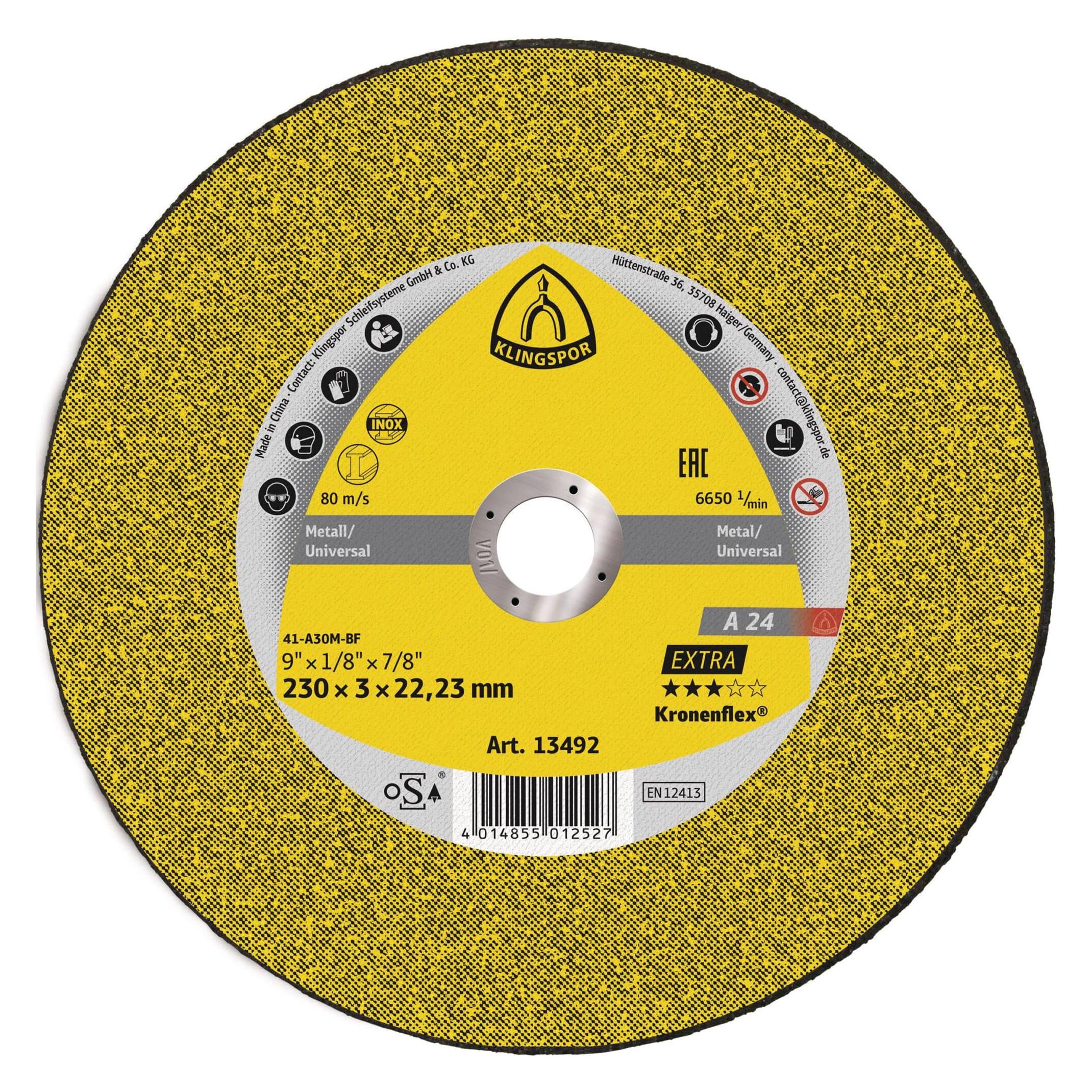 Klingspor A 24 Extra - Trennscheiben 230 x 3 x 22,23 mm (13492)
