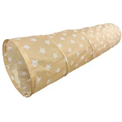 Relaxdays Spieltunnel 180cm Beige,Weiß