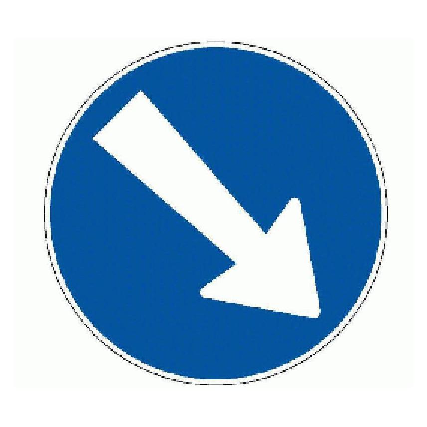 BRW Signaltafel Hindernis rechts umfahren 2.34 (16270737)