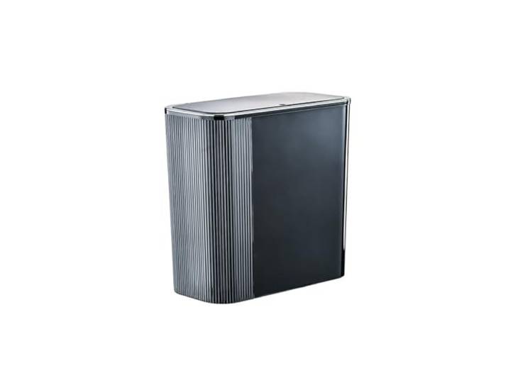 Badezimmer Press-Mülleimer for Küche, Badezimmer, Heimbüro(Schwarz)