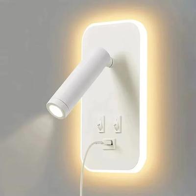 Inspire Select Modern LED Rotating Wall Lamp With USB Charging 13W Adjustable Reading Light For Bedroom, Living Room & Hotel white