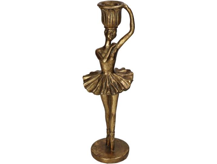 Kerzenständer Ballerina - Farbe: gold - Material: Polyresin - 167