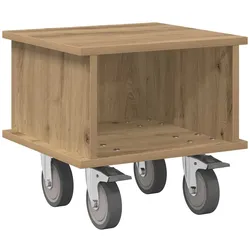 Helloshop26 - Rechteckiger TV-Schrank im modernen Design 37 x 35 x 35 cm praktischer Stauraum aus Holzwerkstoff Eiche handgefertigt