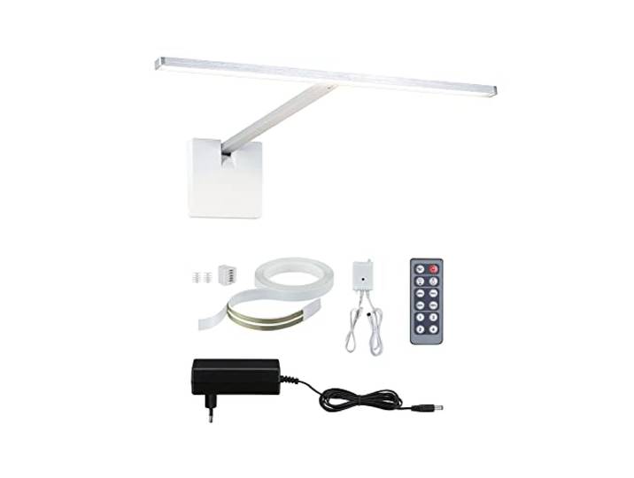 Paulmann LED Bilderleuchte Xana 2700K Set Ideal zur gleichmäßigen Ausleuchtung von Bildern, dimmbar, mit Fernbedienung, warmweißes Licht