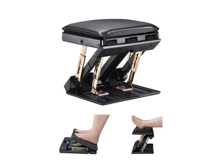 Repose Pied Bureau Antidérapant Repose-pieds Réglable en Hauteur et Angle Réglable avec Coussin Moelleux Charge de 120 LBS