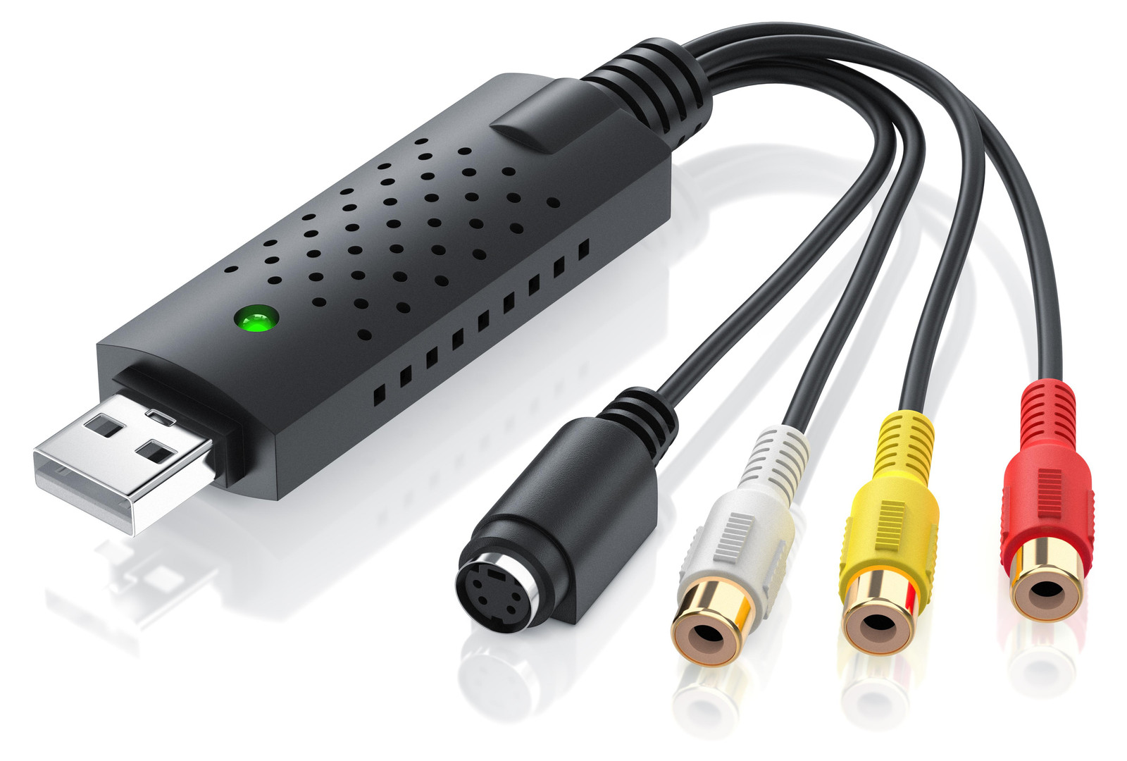 CSL USB 2.0 audio- en videograbber met nieuwe software, video- en audioconverter voor VHS, compatibel met Windows 11